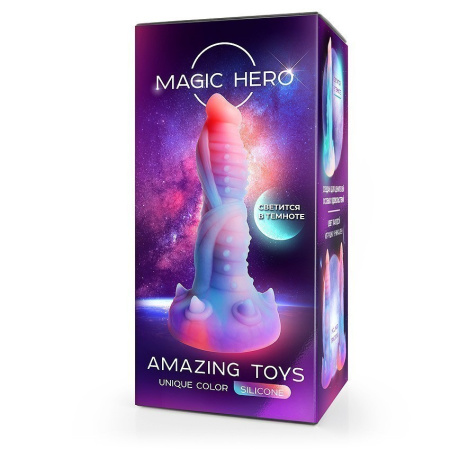 Фаллоимитатор Magic Hero с шипами (светится в темноте)