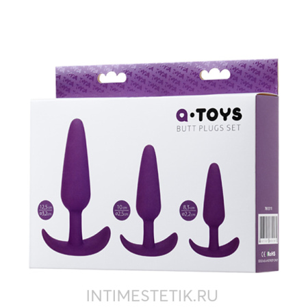 Набор анальных втулок TOYFA A-TOYS JAVE, 3 шт.