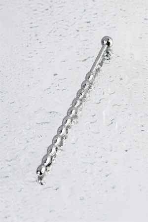 Длинный металлический уретральный плаг с шариком TOYFA Metal