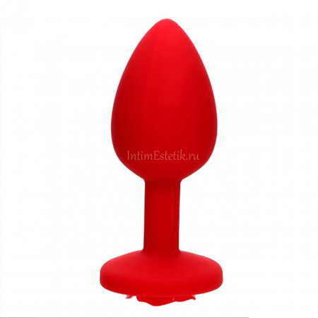 Маленькая силиконовая пробка с розой Маленькая силиконовая пробка с розой