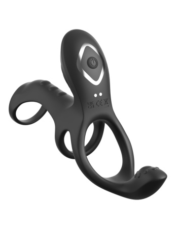 Ultimate Couples Cage Max PipeDream - эрекционная вибронасадка-кольцо с дополнительной стимуляцией под мошонкой