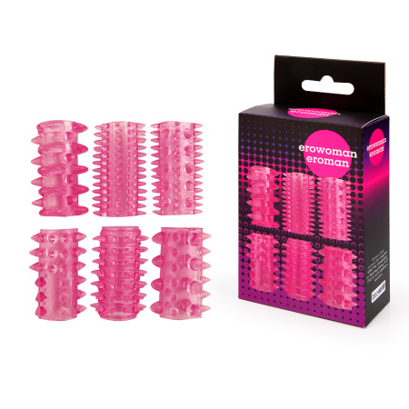Набор насадок на член или пальцы EROWOMAN-EROMAN, 6 шт.