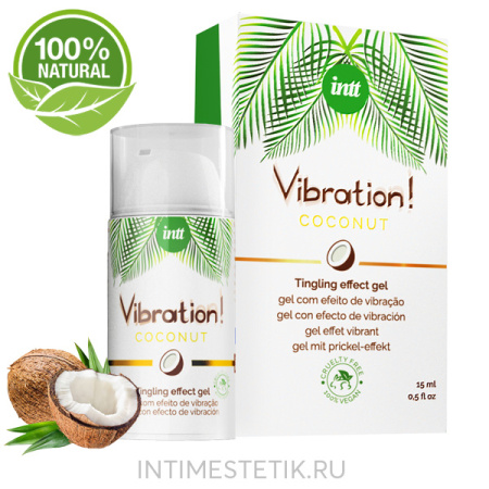 INTT Vibration! (Coconut) - съедобный жидкий вибратор (Vegan Line), 15 мл