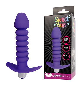 Анальная втулка SWEET TOYS с вибрацией для подготовки к анальному сексу Анальная втулка SWEET TOYS с вибрацией для подготовки к анальному сексу