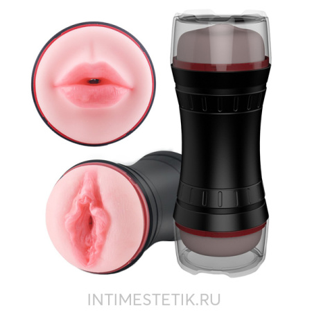 Мастурбатор Polaris S-Hande двусторонний (ротик + вагина)