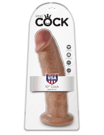 Большой фалломитатор King Cock 10 Cock Flesh для фистинга