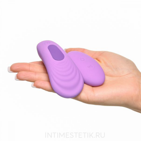 Компактный вибростимулятор с пультом ДУ Fantasy For Her Remote Silicone Please-Her