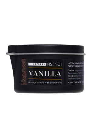 Массажная свеча-афродизиак для женщин NATURAL INSTINCT VANILLA, 70 мл