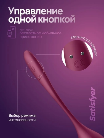 Satisfyer Love Birds Vary - вагинальные виброшарики со сменными насадками, пультом и приложением