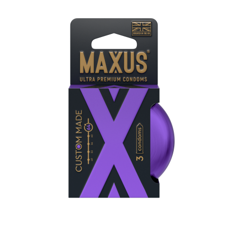 Презервативы увеличенного размера MAXUS CUSTOM MADE + железный кейс (размер в ассортименте)