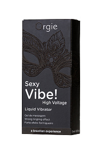 Жидкий вибратор ORGIE Sexy Vibe High Voltage с усиленным эффектом вибрации, 15 мл Жидкий вибратор ORGIE Sexy Vibe High Voltage с усиленным эффектом вибрации, 15 мл