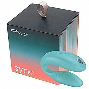 Вибромассажер We-Vibe Sync бирюзовый для пар анатомической формы Вибромассажер We-Vibe Sync бирюзовый для пар анатомической формы