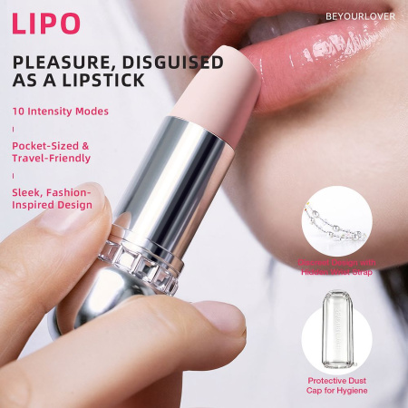 BeYourLover Lipo - маленький вакуумный стимулятор в виде помады