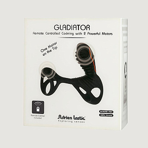 Gladiator + LRS эрекционная вибронасадка-кольцо с пультом управления Gladiator + LRS эрекционная вибронасадка-кольцо с пультом управления