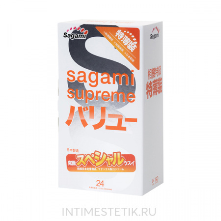 Ультратонкие презервативы SAGAMI Xtreme 0.04 мм, 24 шт.