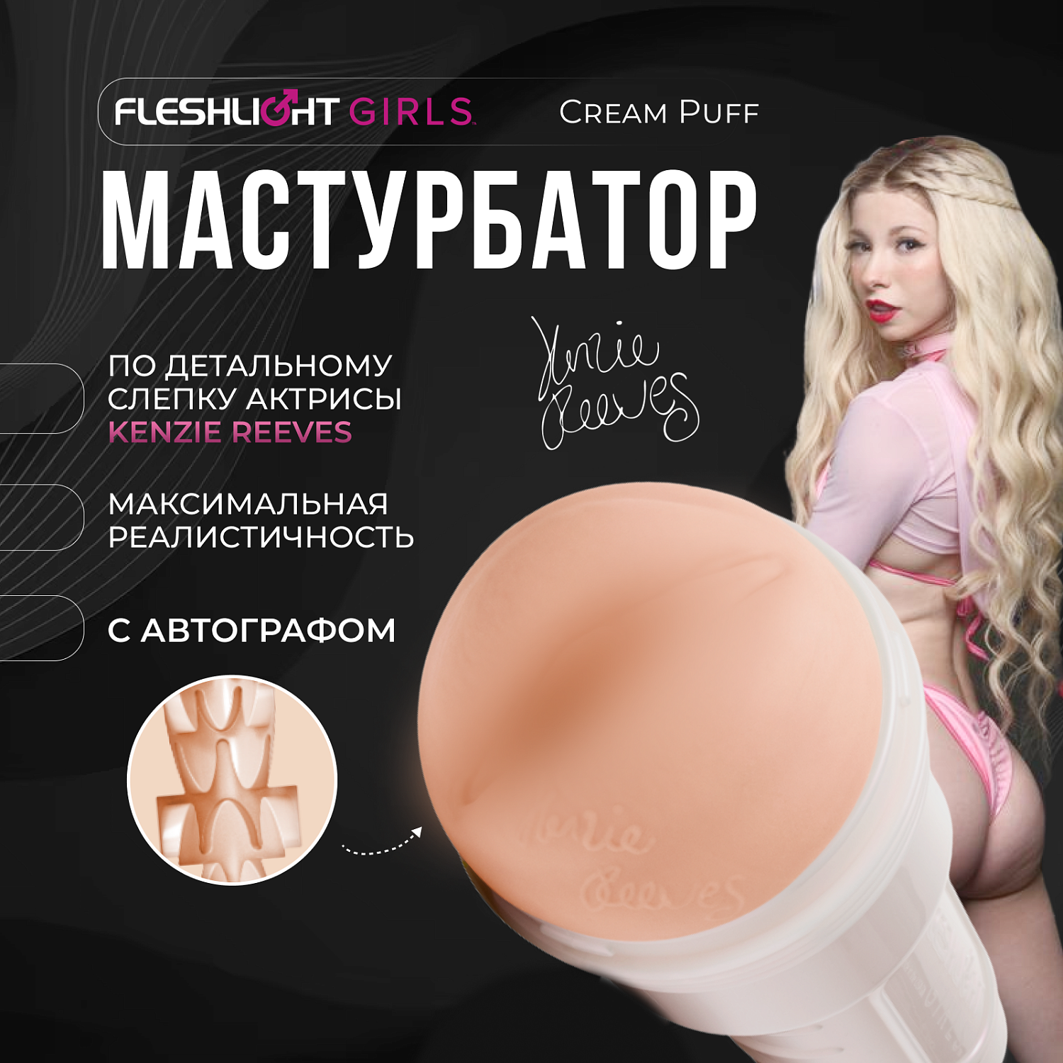 Fleshlight Girls Kenzie Reeves - реалистичный мастурбатор