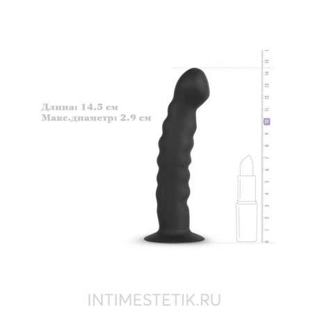 Рельефный страпон ремневой Easytoys Silicone bended