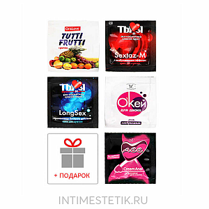 Набор из 5-ти саше +подарок «Для 100%-ого секс-эксперта» Набор из 5-ти саше +подарок «Для 100%-ого секс-эксперта»