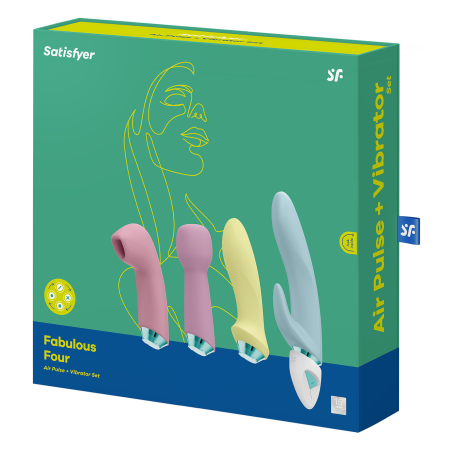 Satisfyer Fabulous Four - стимулятор 4в1 (4 насадки в комплекте)