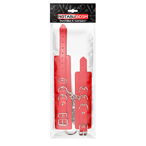 Фиксаторы (наручники+оковы) NOTABU красный цвет Фиксаторы (наручники+оковы) NOTABU красный цвет
