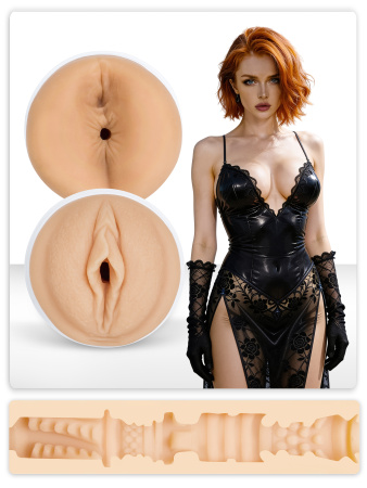 Мастурбатор Flesh Fantasy FIRE FOXY реалистичный двусторонний (вагина + анус)