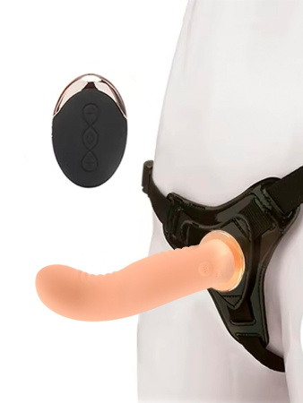 EROKEY - страпон с вибрацией на регулируемых креплениях