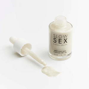SLOW SEX Bijoux Indiscrets Hair and Skin Shimmer Dry Oil — масло с шиммером для тела и волос 