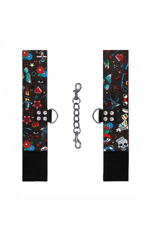 Наручники Old School Tattoo Style на цепочке