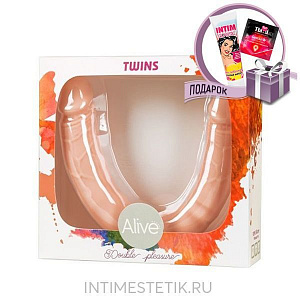 Двусторонний фаллоимитатор Twins Adrien Lastic (size M)  Двусторонний фаллоимитатор Twins Adrien Lastic (size M)