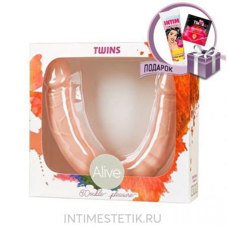 Двусторонний фаллоимитатор Twins Adrien Lastic (size M) 