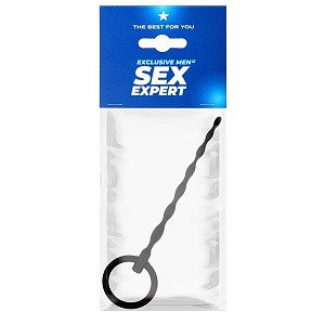 Гибкий уретральный плаг Sex Expert с колечком (силикон)