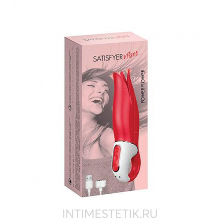 Satisfyer Vibes Power Flower - вибратор с ласкающими лепестками Satisfyer Vibes Power Flower - вибратор с ласкающими лепестками
