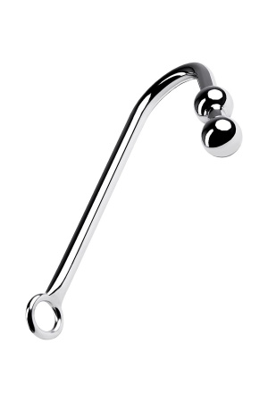 Анальный крюк для подвешивания Metal by TOYFA с двумя шариками Анальный крюк для подвешивания Metal by TOYFA с двумя шариками