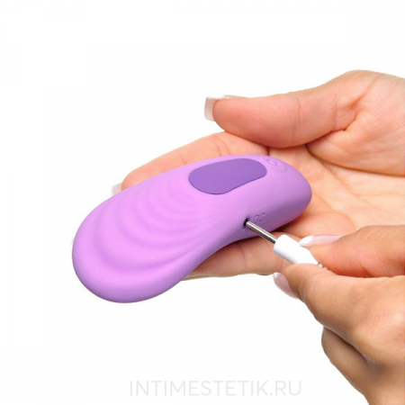 Компактный вибростимулятор с пультом ДУ Fantasy For Her Remote Silicone Please-Her
