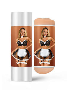 Мастурбатор Flesh Fantasy FRENCH MAID реалистичный двусторонний (вагина + анус)