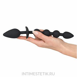 Анальная втулка с шариками Black Velvets