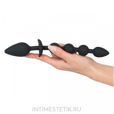 Анальная втулка с шариками Black Velvets