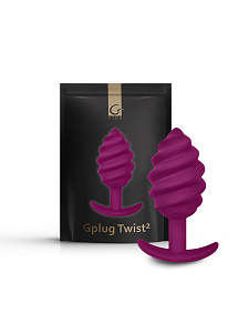 Gvibe Gplug Twist 2 - ребристая анальная пробка Gvibe Gplug Twist 2 - ребристая анальная пробка