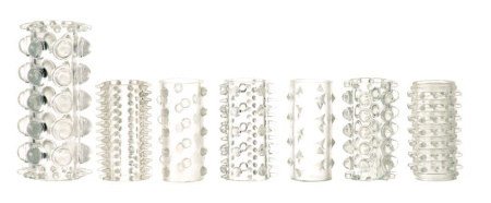 Набор насадок на член или пальцы Me You Us Sensual Seven Textured Sleeves, 7 шт.