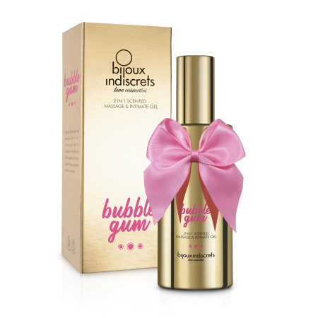2в1: массажное масло и смазка Bijoux Indiscrets Bubble Gum, 100 мл