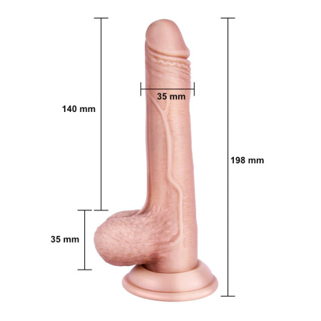 Реалистичный вибратор с фрикциями и нагревом Erocome Scutum