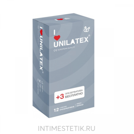 Презервативы ребристые Unilatex Ribbed, 12 шт.