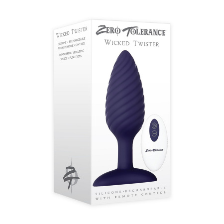 Анальная пробка с вибрацией Zero Tolerance WICKED TWISTER EVOLVED