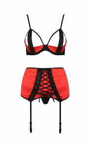 Эротический комплект Femmina Set с поясом для чулок на шнуровке Эротический комплект Femmina Set с поясом для чулок на шнуровке