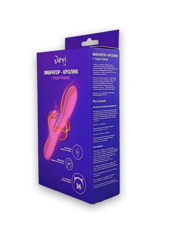 Вибратор-кролик с подогревом Devi Toy Вибратор-кролик с подогревом Devi Toy