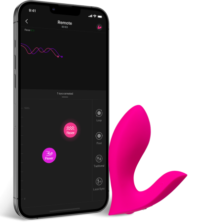 Мини-вибратор FLEXER LOVENSE для скрытого ношения с имитацией фингеринга