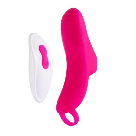 Сквирт-вибратор на палец Hot Planet Pluto с пультом ДУ