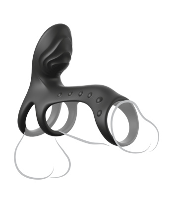 Ultimate Couples Cage Pro PipeDream - эрекционная вибронасадка-кольцо