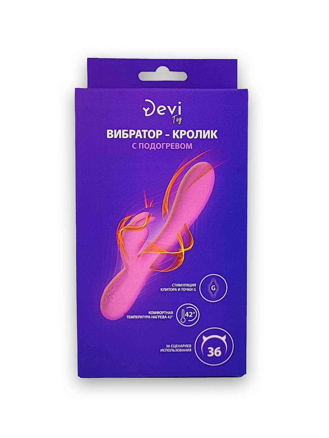 Вибратор-кролик с подогревом Devi Toy Вибратор-кролик с подогревом Devi Toy