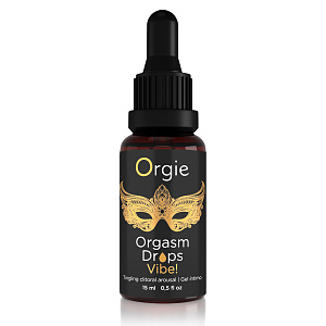 Оргазмический съедобный гель для клитора ORGIE ORGASM DROPS (персик), 15 мл